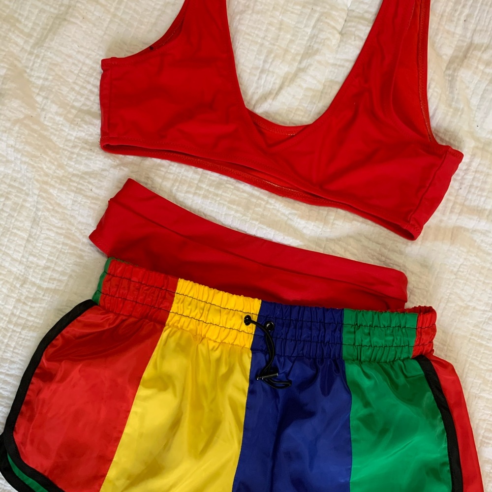 Red Bikini & Shorts